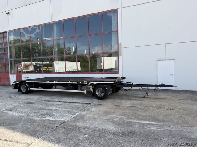 Low loader trailer Hüffermann ISA  2 Achs Abrollanhänger- Tieflader