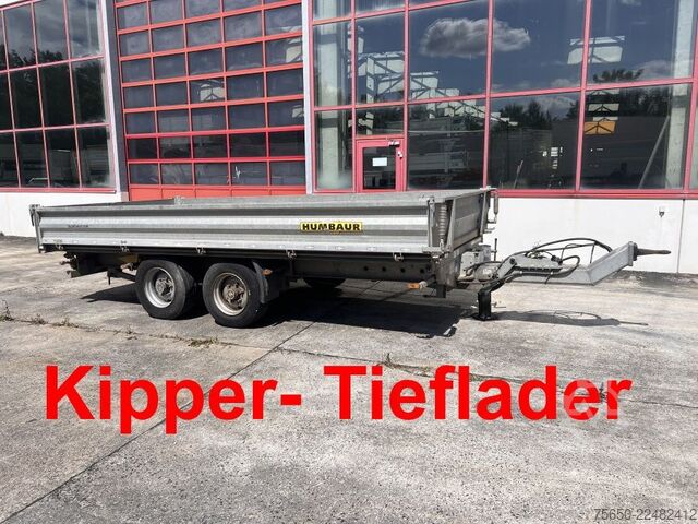 Three-way tipper trailer Humbaur htk105024  Tandemkipper- Tieflader