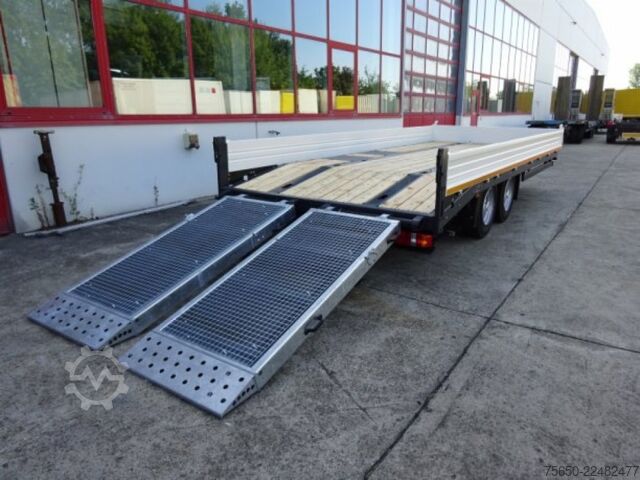 Low loader trailer Möslein TTT 11 5,2 BR Weiß  Neuer Tandemtieflader mit Breiten Rampen