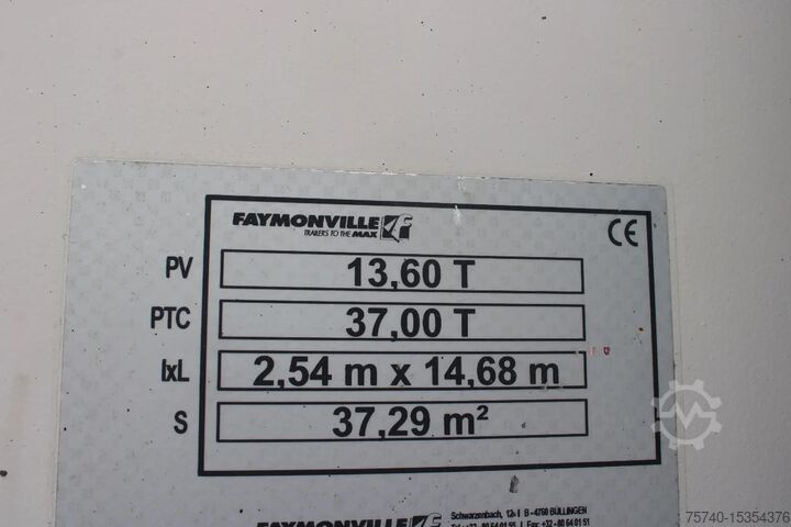 Semi carregador baixo Faymonville extentadable 20m + disconnectable front + 42000...
