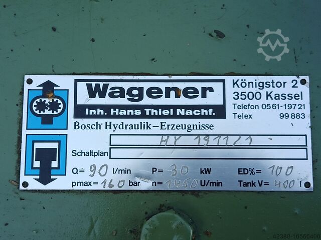 Hydraulic power unit Wagener Moog D954-0059