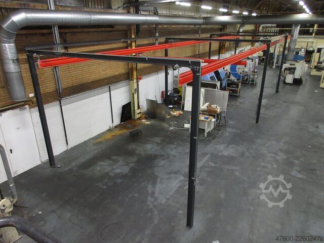 Kranoverdækning Kran Indendørs kran Kran Kranbane Demag Portalkran KBK2-H Stahlbau 500KG Abus 500KG Kettenzug + Stahlbau