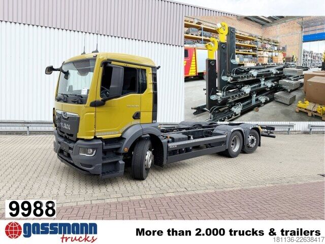 Kampós konténerszállító teherautó MAN TGS 26.360/400 6x2-4 LL CH, Lenkachse, ADR, Navi
