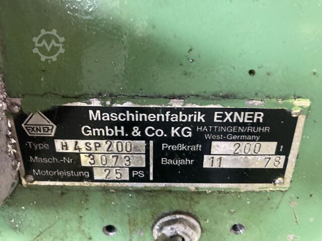 Hidraulikus prés Exner H4SP-200