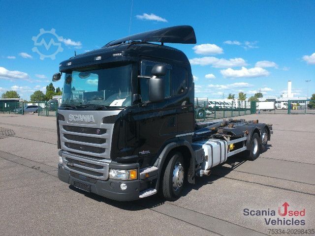 Kampós konténerszállító teherautó Scania G 410 LB6x2*4MNA Meiller RK20.70