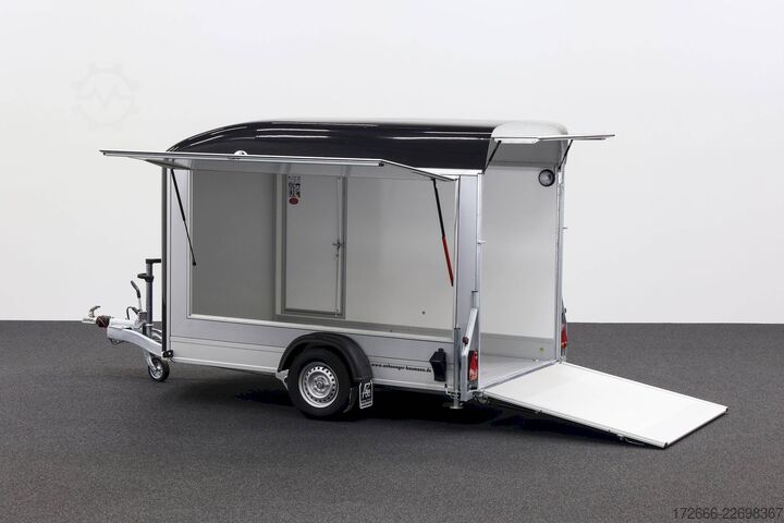 Koffer aanhanger Debon CHEVAL LIBERTE DEBON C400 WABENKERN ROADSTER SCHWARZ +SEITENKLAPPE LINKS +SEITENTÜR