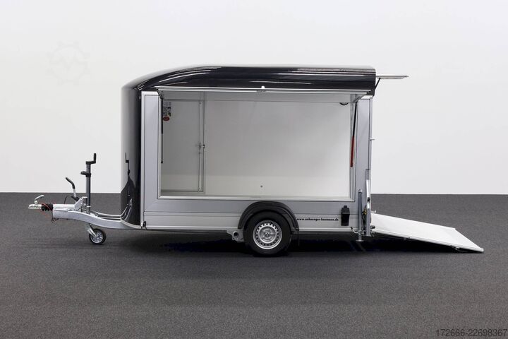 Koffer aanhanger Debon CHEVAL LIBERTE DEBON C400 WABENKERN ROADSTER SCHWARZ +SEITENKLAPPE LINKS +SEITENTÜR