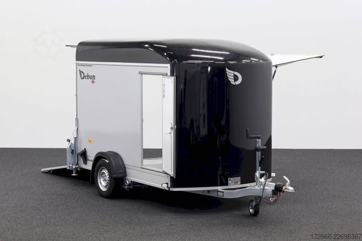Koffer aanhanger Debon CHEVAL LIBERTE DEBON C400 WABENKERN ROADSTER SCHWARZ +SEITENKLAPPE LINKS +SEITENTÜR