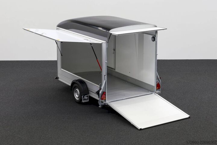 Koffer aanhanger Debon CHEVAL LIBERTE DEBON C400 WABENKERN ROADSTER SCHWARZ +SEITENKLAPPE LINKS +SEITENTÜR