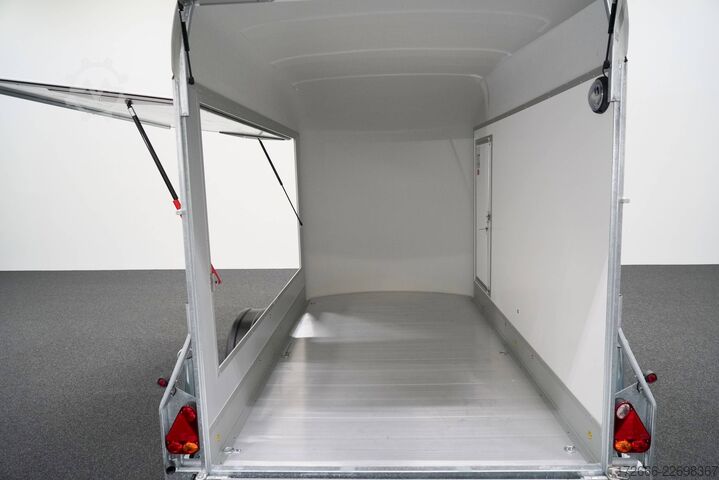 Koffer aanhanger Debon CHEVAL LIBERTE DEBON C400 WABENKERN ROADSTER SCHWARZ +SEITENKLAPPE LINKS +SEITENTÜR