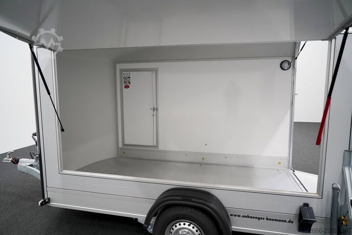 Koffer aanhanger Debon CHEVAL LIBERTE DEBON C400 WABENKERN ROADSTER SCHWARZ +SEITENKLAPPE LINKS +SEITENTÜR