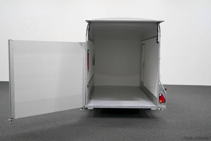 Koffer aanhanger Debon CHEVAL LIBERTE DEBON C400 WABENKERN ROADSTER SCHWARZ +SEITENKLAPPE LINKS +SEITENTÜR