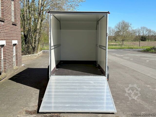 Remorcă carosată Vezeko TK C 27.40 | BLACK | RAMPE | SEITENTÜR 405X184X205CM 2700KG AERO KOFFERANHÄNGER