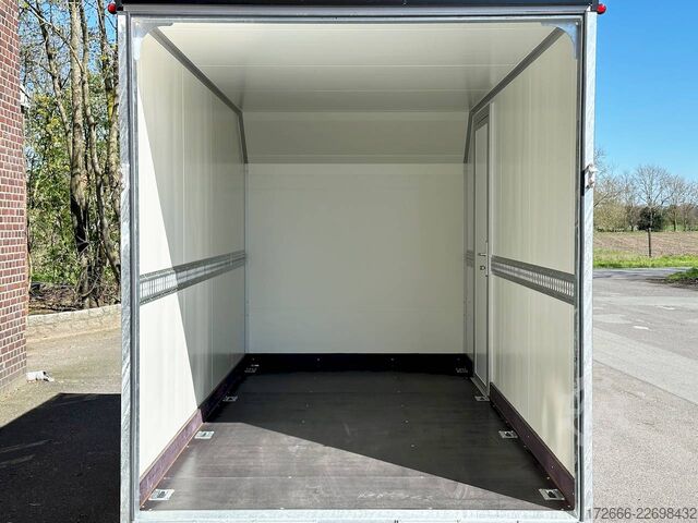 Remorcă carosată Vezeko TK C 27.40 | BLACK | RAMPE | SEITENTÜR 405X184X205CM 2700KG AERO KOFFERANHÄNGER