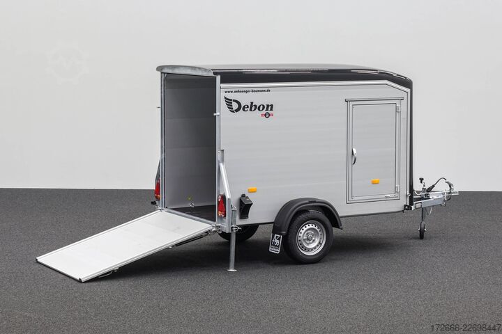 Koffer aanhanger Debon CHEVAL LIBERTE DEBON C255 V2 ALU 750 KG | SCHWARZ +SEITENTÜR