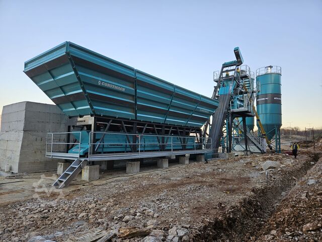 Central de betão, usina de concreto CONSTMACH 120 M3/H Compact Concrete Batch Plant