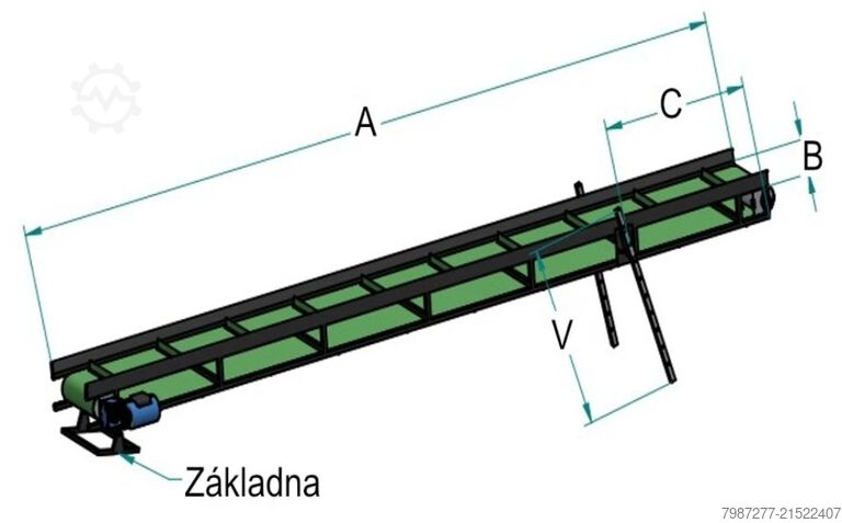 Pásový dopravník s unašeči 350 x 35 cm Havai Park, s. r. o. 