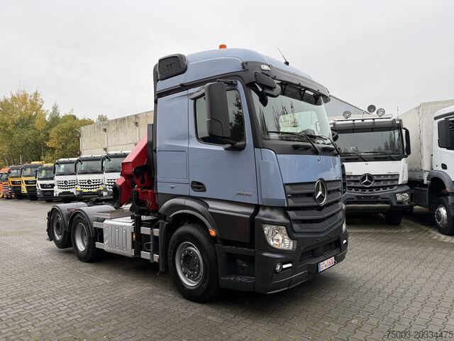 Tung lastbil Mercedes-Benz Actros 2548 LS 6X2 Kran HMF 3220 bis 16 Meter