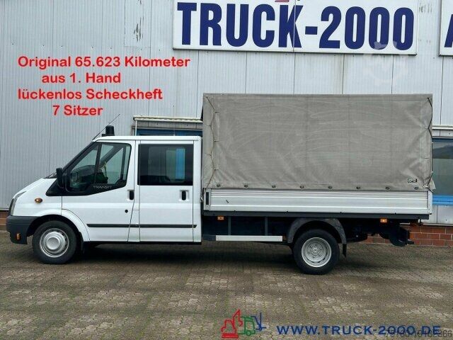 Furgon cu prelată laterală Ford Transit FT 460 DoKa 7 Sitzer Nur 65.623KM 1.Hand
