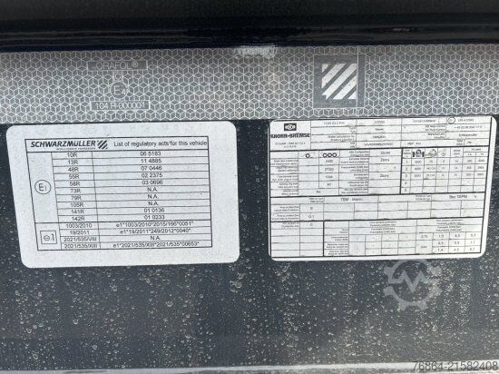 Kippers oplegger SCHWARZMüLLER STAHLRUNDMULDE 25 M³, LIFTACHSE, ROLLPLANE, SAF ACHSEN,  SOFORT VERFüGBAR