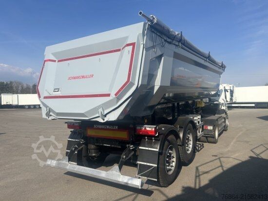 Kippers oplegger SCHWARZMüLLER STAHLRUNDMULDE 25 M³, LIFTACHSE, ROLLPLANE, HYDR. KLAPPE SOFORT VERFüGBAR