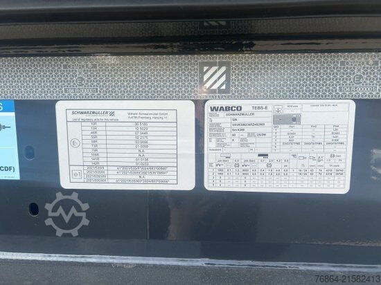 Kippers oplegger SCHWARZMüLLER STAHLRUNDMULDE 25 M³, LIFTACHSE, ROLLPLANE, HYDR. KLAPPE SOFORT VERFüGBAR