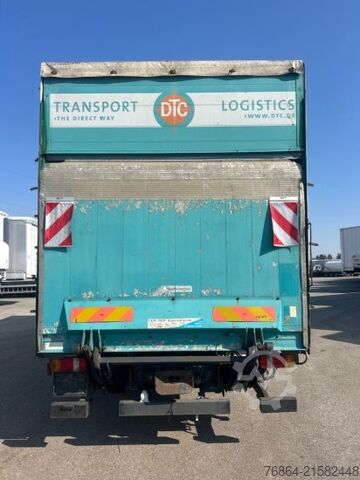 Plattewagen met zeil VOLVO FL 240 4X2R, PLANE, MANUAL, E4, LADEBORDWAND,
