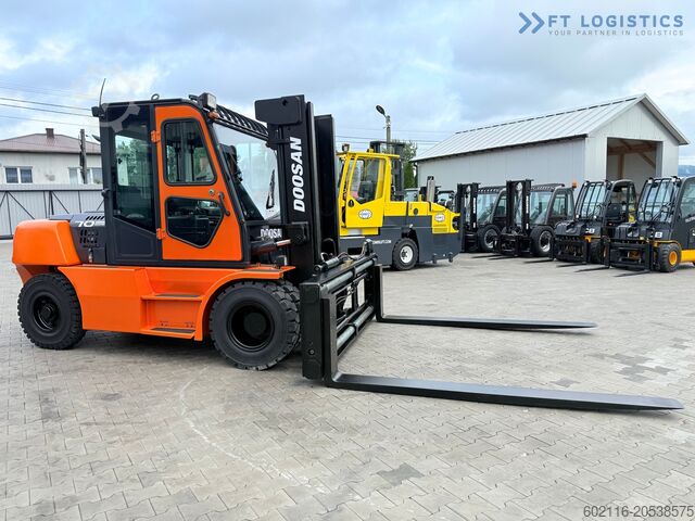 Empilhadeira de quatro rodas DOOSAN 70 / DUPLEX / FORK 2500MM / POSITIONER