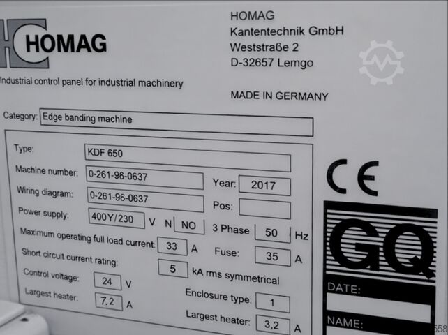 Kanter HOMAG KDF 650 (EDGETEQ S-380)