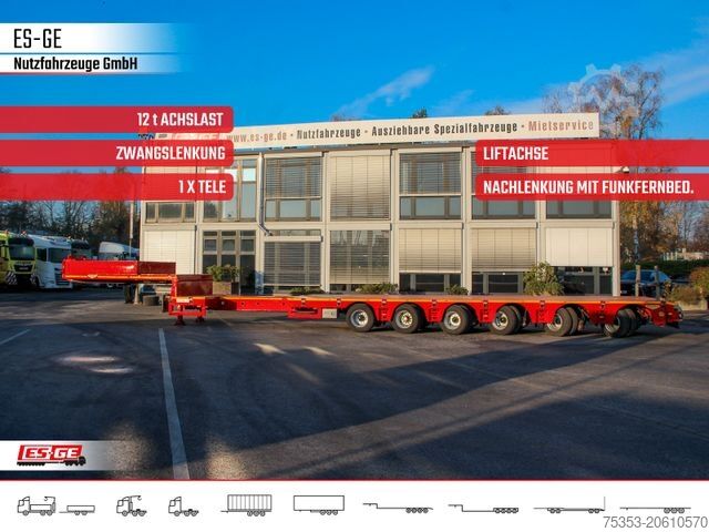 Ημιρυμουλκούμενο χαμηλής φόρτωσης BROSHUIS 6-Achs-Satteltieflader - teleskopierbar