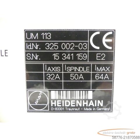Komponent Heidenhain UM 113 ID 325 002-03 SN15341159 im Austausch (Exchange)