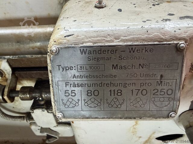 Macchina per fresatura di filetti e dentatura WANDERER 31L1000