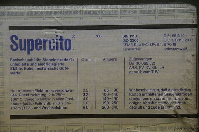 Örtülü elektrotlar kaynak elektrotları 5,0 x 450 OERLIKON Supercito E51 55 B 10