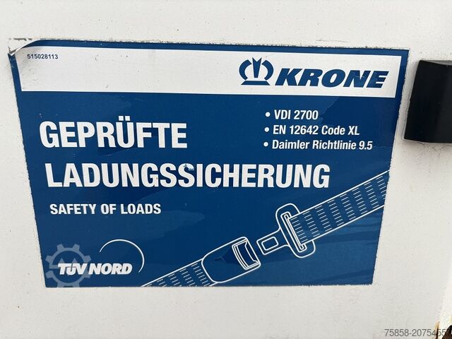 Byt karosseri med platform og presenning Krone Jumbo 7,82m 3m hoch Hubdach + Edscha