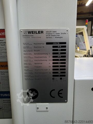 NC torna tezgahı WEILER C 30 x 750