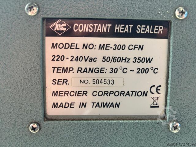 Máquina termoselladora de bolsas constantes Constant Heat Sealer with Foot Pedal Con ME300