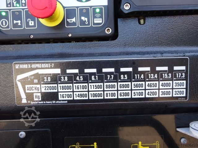 Autolaadkraan MERCEDES-BENZ 3751 Arocs Pritsche + HIAB 858 + JIB 8x2