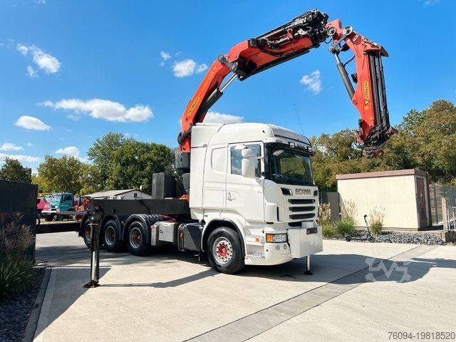 Camion poids lourd SCANIA R730 8x4 V8 Kran 34m FUNK+JIB+Seilwinde
