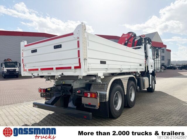 Camion benne Mercedes-Benz Arocs 3348 K 6x4, Kran Fassi F255A.2.24,
