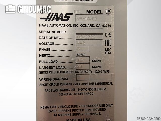HAAS VF-10/50 HAAS VF-10/50