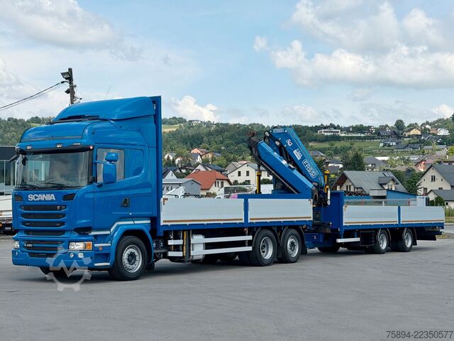 Macara montată pe camion SCANIA R 450 * FASSI F365 RA + FUNK + Anhänger*TOP