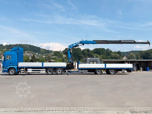 Macara montată pe camion SCANIA R 450 * FASSI F365 RA + FUNK + Anhänger*TOP