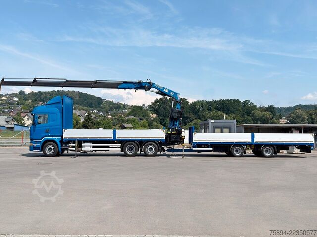 Macara montată pe camion SCANIA R 450 * FASSI F365 RA + FUNK + Anhänger*TOP