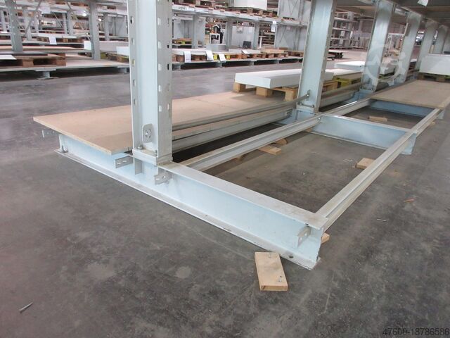 Cantilever rack K60K height 3.05m depth 90cm OHRA - Kragarmregal Langutregal - L 21m 12 Ständer IPE 200 + 48 Kragarme IPE100