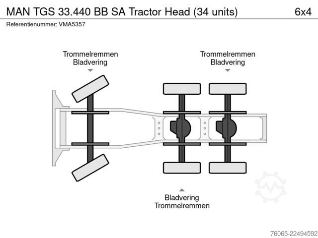 Standard-SZM MAN TGS 33.440 BB SA Tractor Head (34 units)