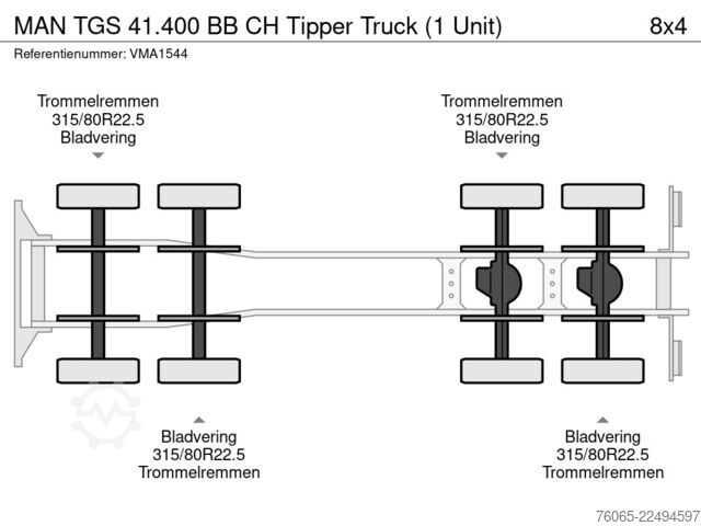 Wywrotka MAN TGS 41.400 BB CH Tipper Truck (1 Unit)