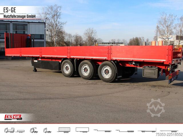 Working platform semitrailer KÖGEL Multi Chassis, verstärkt, Bordwände