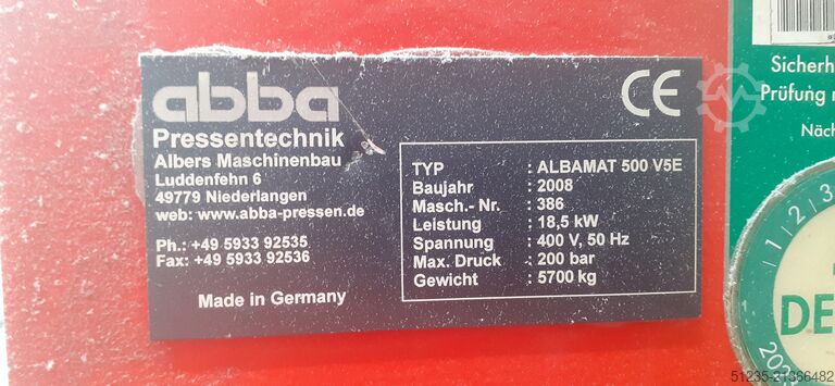 πρέσα δεμάτων Abba Albamat 500 V5E