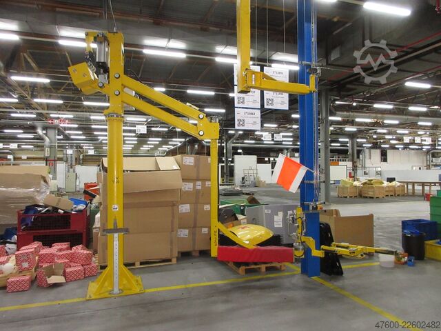 Manipulátor anyagmozgató berendezés emelősegéd IHF Jungenthal Manipulator Knickarm 75KG Pneumatik Manipulator Vector 180 L 3,5m