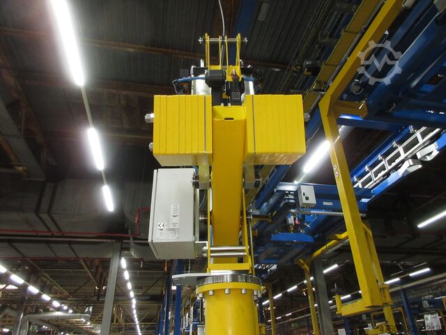 Manipulátor anyagmozgató berendezés emelősegéd IHF Jungenthal Manipulator Knickarm 75KG Pneumatik Manipulator Vector 180 L 3,5m